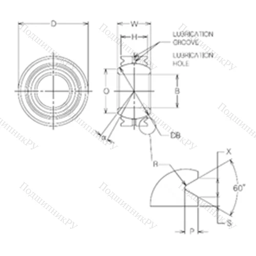 Подшипник скольжения сферический MBG 10VCR от производителя  NMB