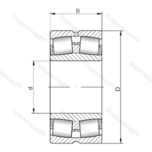 Подшипник роликовый радиальный самоцентрирующийся 231/800W 33 от производителя  ISO
