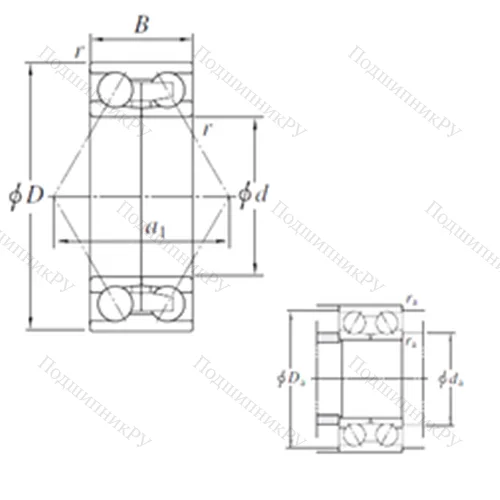 Подшипник шариковый радиально-упорный 305272-1