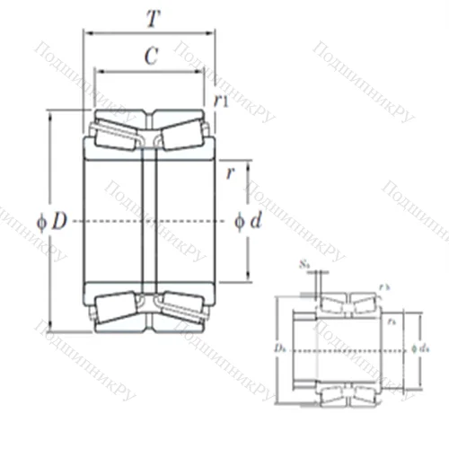 Подшипник роликовый радиально-упорный 46T 32232JR/144 от производителя  KOYO
