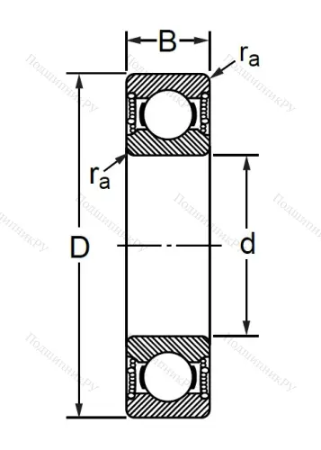 Шариковый однорядный подшипник 76-180215 (6215 2RSC 3) в Москве