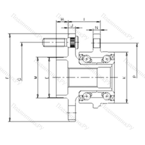 Подшипник шариковый радиально-упорный IJ 113027 от производителя  ILJIN