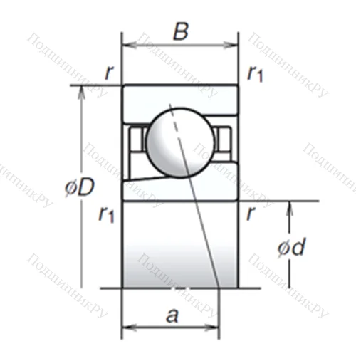 Подшипник шариковый радиально-упорный 15BGR 10H