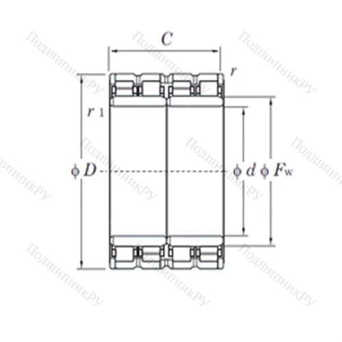 Подшипник роликовый радиальный 172FC 114750