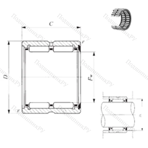 Подшипник игольчатый радиальный RNA 6918U от производителя  IKO