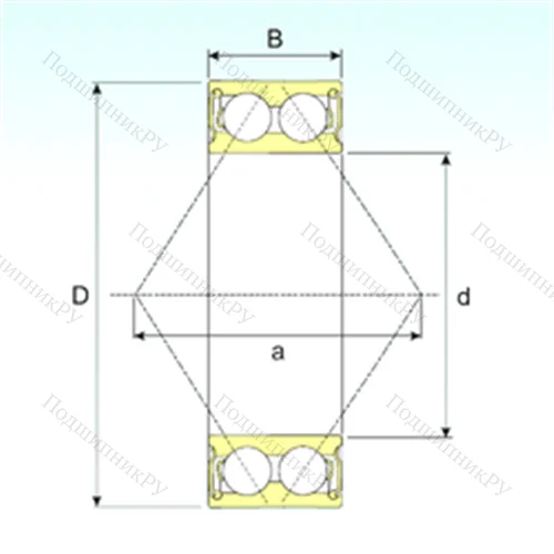 Подшипник шариковый радиально-упорный 5304 2RS