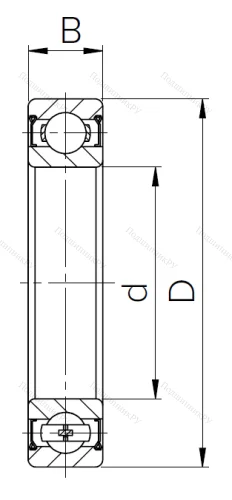 Шариковый однорядный подшипник 80105 (6005 ZZ) в Москве