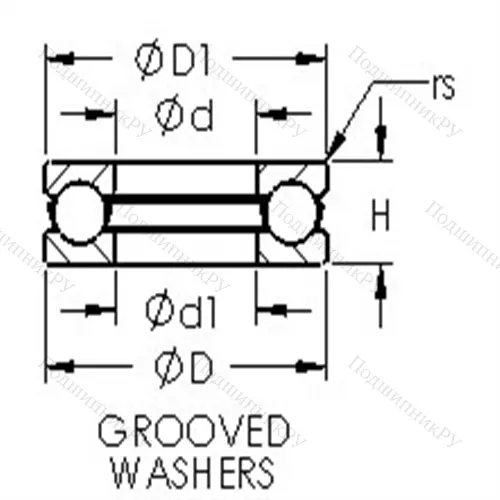 Подшипники шариковые упорные 51111 от производителя  AST