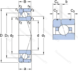 Подшипник 7007 CE/P 4AL 1 в Москве