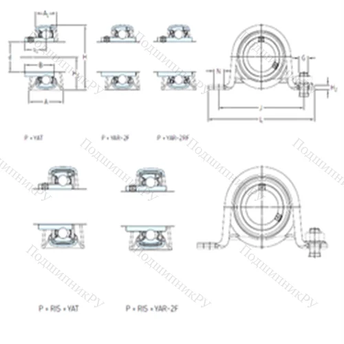 Подшипниковый узел шариковый радиальный P 85 R-1.1/2 FM от производителя  SKF