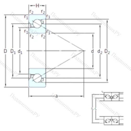 Подшипник шариковый упорно-радиальный BSD 4090 CG от производителя  SKF