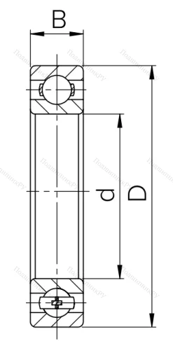 Шариковый однорядный подшипник 6-7000103 (16003) в Москве