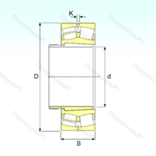 Подшипник роликовый радиальный самоцентрирующийся 21310 K+AHX 310 от производителя  ISB