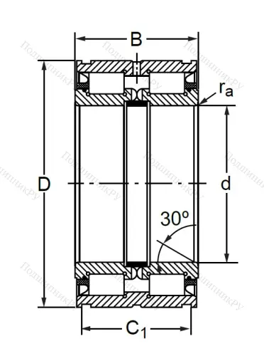 Двухрядный роликовый подшипник SL 04 5016 PP 2NR в Москве