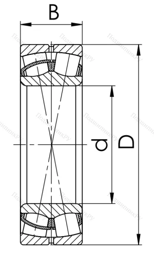 Сферический роликовый подшипник 53510 Н (22210 CW 33) в Москве