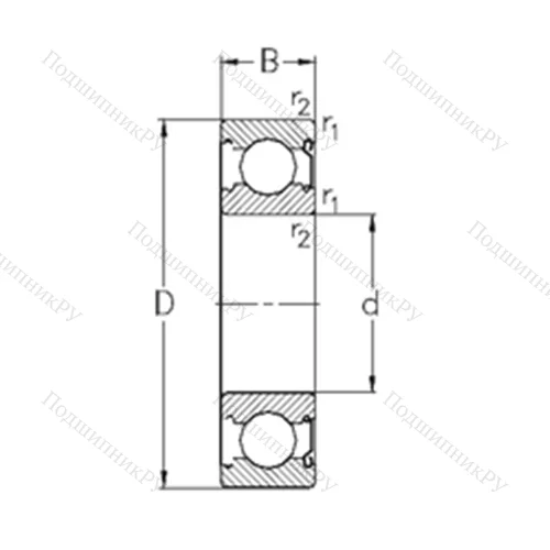 Подшипник шариковый радиальный 6019-Z от производителя  NKE