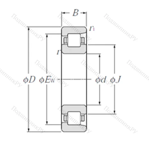 Подшипник роликовый радиальный NF 330 от производителя  NTN