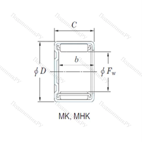 Подшипник игольчатый радиальный MK 1361