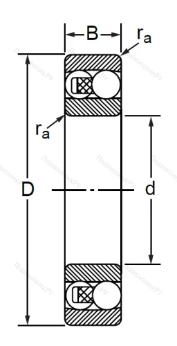 Двухрядный шариковый подшипник 1501 2RS Е (2201 2RSTN) в Москве