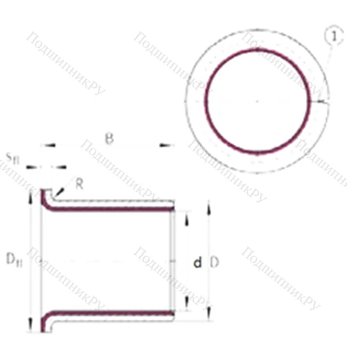 Подшипник скольжения EGF 18220-E 40-B