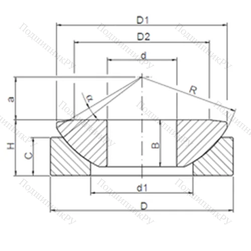 Подшипник скольжения сферический GW 010 от производителя  CX Подшипник скольжения сферический GW 010 от производителя  CX