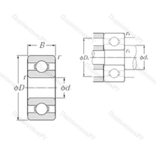 Подшипник шариковый радиальный RA 2 от производителя  NTN