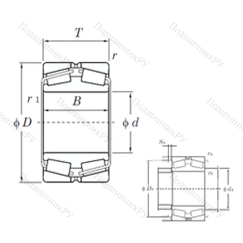 Подшипник роликовый радиально-упорный 45380