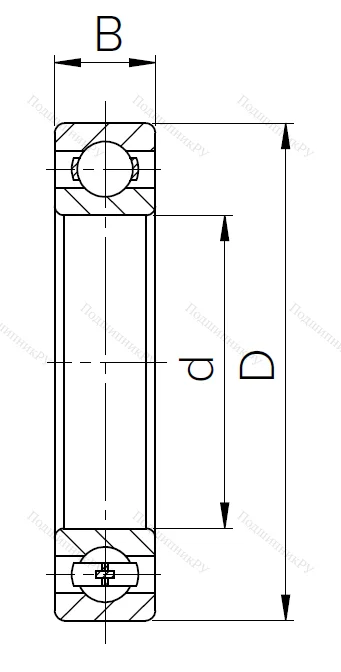 Шариковый однорядный подшипник 309 (6309) в Москве