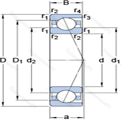 Прецизионные радиально-упорные шарикоподшипники 7206 ACD/P 4A от производителя  SKF