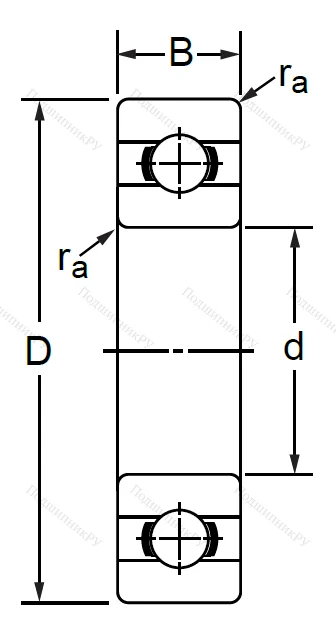 Дюймовый шариковый подшипник RLS 18 (LJ 2.1/2) в Москве