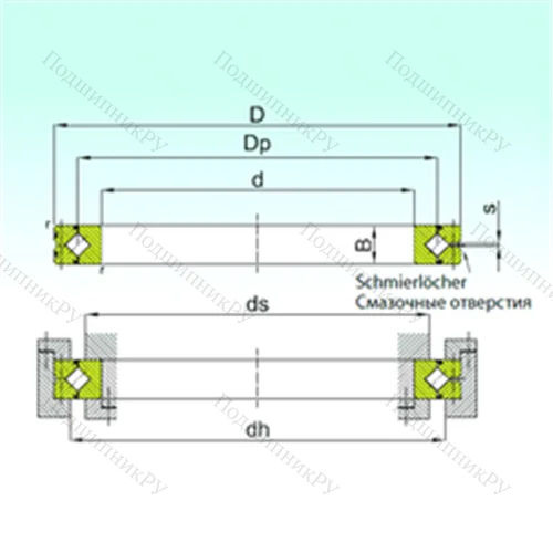 Подшипник роликовый опорно-поворотный SX 011840 от производителя  ISB