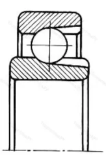 Подшипник  900811 размер 55x72x6 от производителя  ГПЗ-2