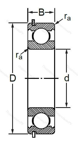 Шариковый однорядный подшипник 50110 (6010 NR) в Москве