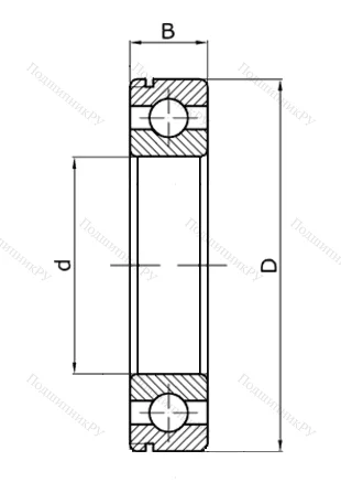 Шариковый однорядный подшипник 50305 (6305 N) в Москве