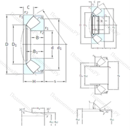 Подшипник роликовый упорно-радиальный 292/1060EF от производителя  SKF