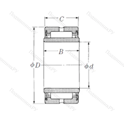 Подшипник игольчатый радиальный NA 6915TT