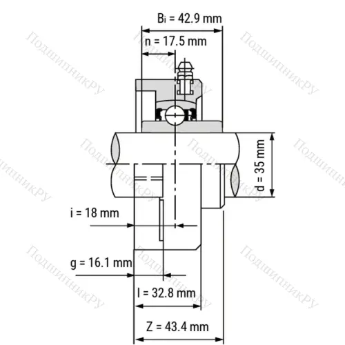 Подшипниковый узел SS-UCFLPL 207-W - Вал: 35 мм от производителя  LPZ