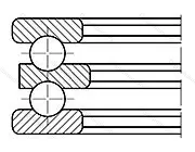 Подшипник  38224 (52224) размер 100/120x170x68 от производителя  ГПЗ-1