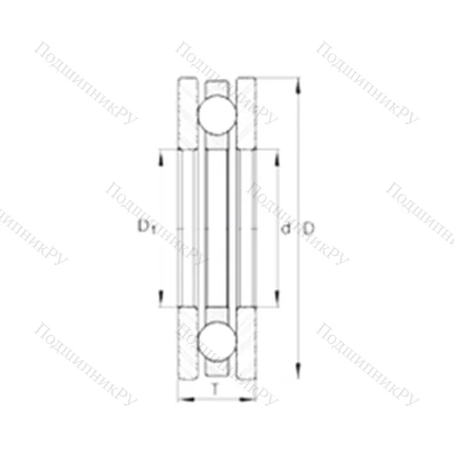 Подшипник шариковый упорный 4468