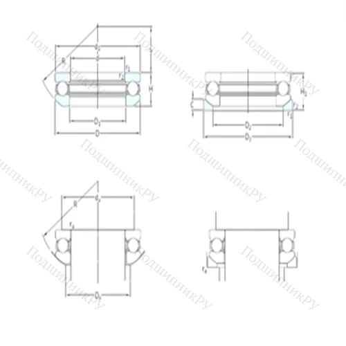 Подшипник шариковый упорный 53318+U 318 от производителя  SKF