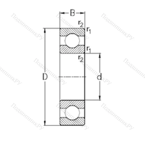 Подшипник шариковый радиальный 61976-MA от производителя  NKE