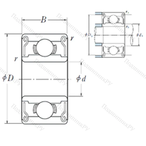 Подшипник шариковый радиальный R 188 ZZ