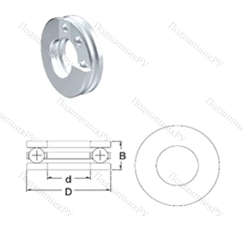 Подшипник шариковый упорный F 10-18 от производителя  ZEN