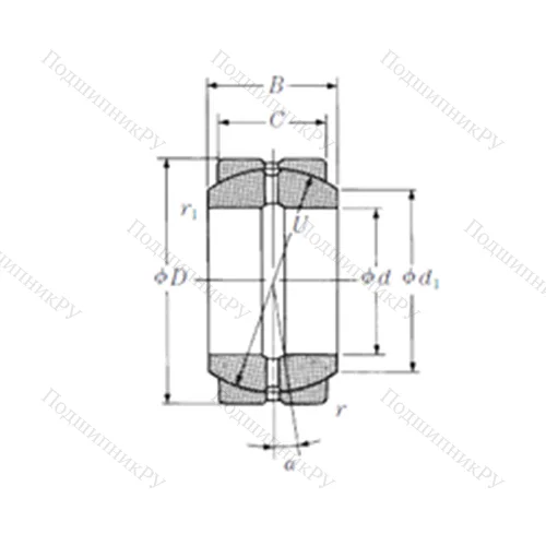 Подшипник скольжения сферический 25FSF 42-1