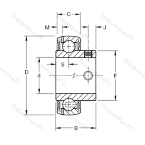 Подшипник шариковый радиальный GYAE 55RRB