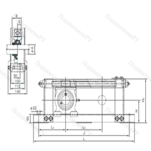 Подшипниковый узел шариковый радиальный UCTU 318+WU 600