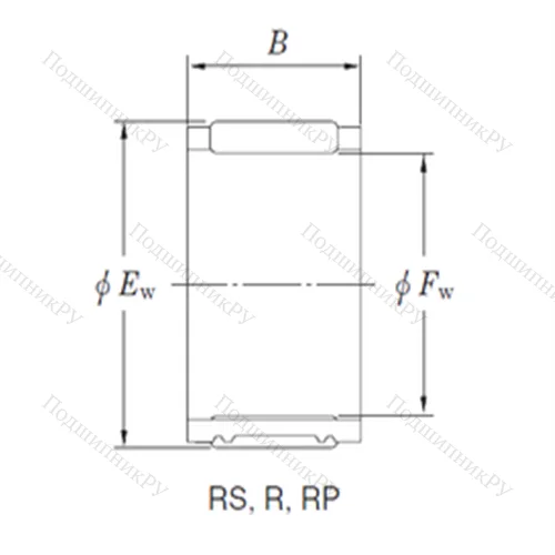Подшипник игольчатый радиальный RPU 303828AF