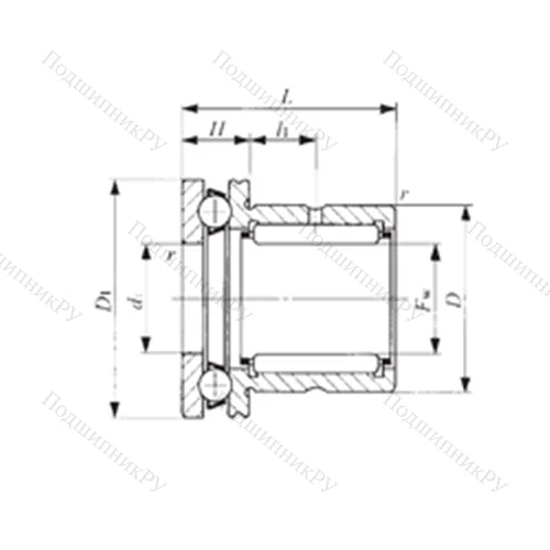 Подшипник комбинированный NAX 1023 от производителя  IKO