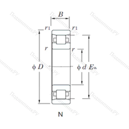 Подшипник роликовый радиальный N 430