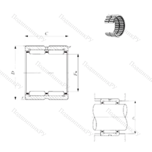 Подшипник игольчатый радиальный RNA 6917 от производителя  IKO